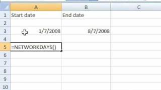 How to use the NETWORKDAYS formula