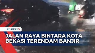 Hujan Deras, Jalan Raya Bintara Kota Bekasi Terendam Banjir