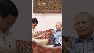 Momen Prabowo Sibuk Mencatat Saat Sowan ke Emil Salim #Shorts