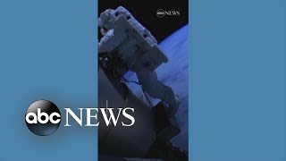 NASA astronauts conduct spacewalk outside the International Space Station