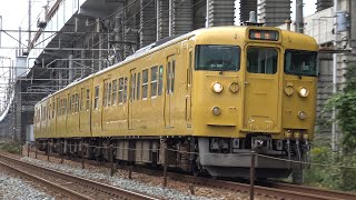 【4K】JR山陽本線　普通列車115系電車　ｵｶD-18編成