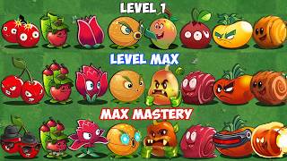 All RED & ORANGE Plants Level 1 vs Max Level vs M200 - Who Will Win? - PvZ 2 Plant vs Plant