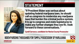 Marion County prosecutor, election opponent weigh in on Biden's marijuana pardons
