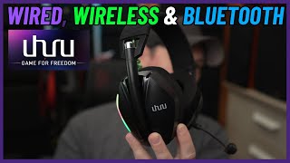 UHURU Dual Wireless Gaming Headset with Microphone - Review and Demo