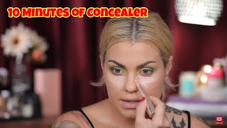 Bailey Sarian putting on concealer for 10 minutes | MoniComp ☾