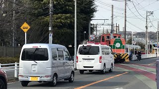 株式会社総合車両製作所(J-TREC)でのDD5515ディーゼル機関車による東急電鉄甲種回送7200系7254+7252編成と出場前の横須賀線新型車両E235系F-14+F-15横クラサロの入換！