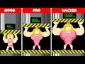 Super Mario Muscle: Princess Peach NOOB vs PRO vs HACKER | Game Animation