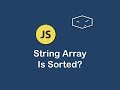string array is sorted in javascript