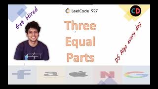 Three Equal Parts | Leetcode 927 | Live coding session