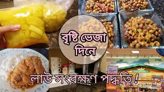 A Rainy Day|| একটি বৃষ্টি ভেজা দিনে|লাউ ফ্রিজ করবেন কিভাবে?