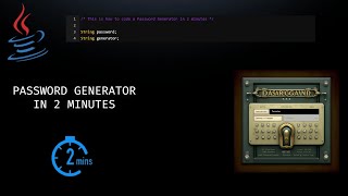 JAVA IN MINUTES - How to code a Password Generator in *2 MINUTES*