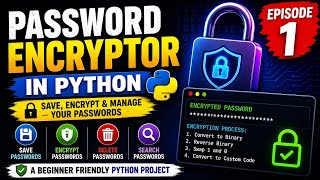 Password Encryptor in Python 🔐 | Save & Encrypt Passwords #coding #programming # python