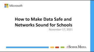 How to Make Data Safe and Networks Sound for Schools