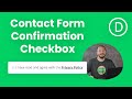 How To Add A Confirmation Checkbox To The Divi Contact Form