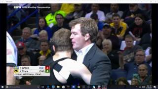 Cory Clark vs Seth Gross 133lb NCAA National Final Throws Terry Brands