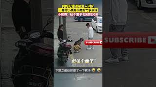 狗狗犯错被主人训，小孩哥一个举动笑翻众人，网友：小孩哥能处，有事他真上#搞笑 #狗狗 #萌宠