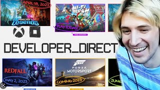 New Game Reveals - Bethesda \u0026 Xbox Developer Direct | Redfall, Minecraft Legends + More | xQc Reacts