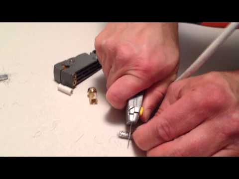 How To Fix Cut Repair Make End On Coax Coaxial TV Cable Wire How To Fix Cut Repair Make End On Coax Coaxial TV Cable Wire