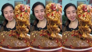 Mukbang Yang Zai Food | Eat Spicy Chicken Lung Comb Oil