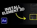 How to Install Element 3D in After Effects