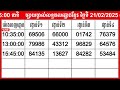 លទ្ធផលឆ្នោតខ្មែរ ម៉ោង 6 00 នាទី ថ្ងៃទី 21 02 2025 ឆ្នោត