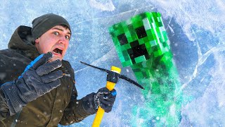 Found Minecraft Zombie Trapped in Ice!