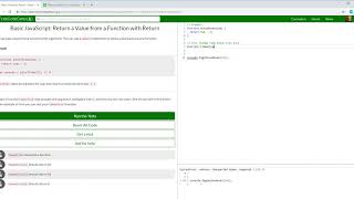 Basic JavaScript Return a Value from a Function with Return52/111FreeCodeCamp