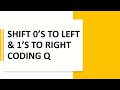 Shift all Zeros in an array to left and all Ones to the right || Java coding interview question