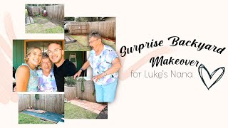 SURPRISE Backyard Makeover | DIY Landscaping