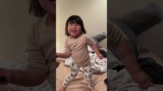 Cute 2 year old little girl doing Hip Sway