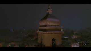 Gravina in Puglia covered by snow Drone