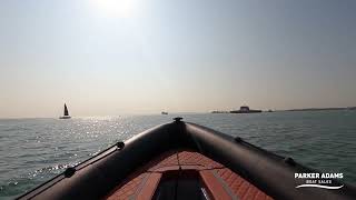 Trip from Hamble to Cowes across the solent on 7.7 Cobra Nautique RIB - 300HP, Calm and 40+ Knots