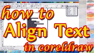 how to align text in coreldraw tamil/coreldraw tamil tutorial