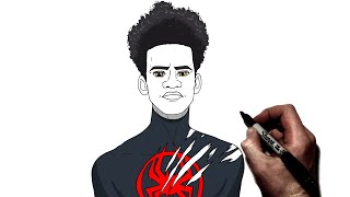 How To Draw Miles Morales | Step By Step | Across The Spiderverse