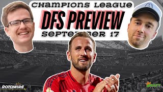 DraftKings UCL Strategies for Tuesday, Sept. 17: New Champions