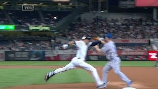 TOR@NYY: Jeter legs out an infield single in the 1st