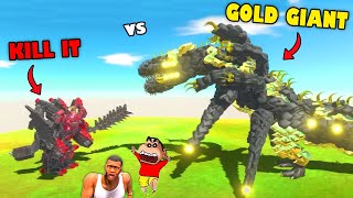 GOLDEN GIANT vs CHOP'S KILL IT MONSTER in Animal Revolt Battle Simulator with SHINCHAN and CHOP