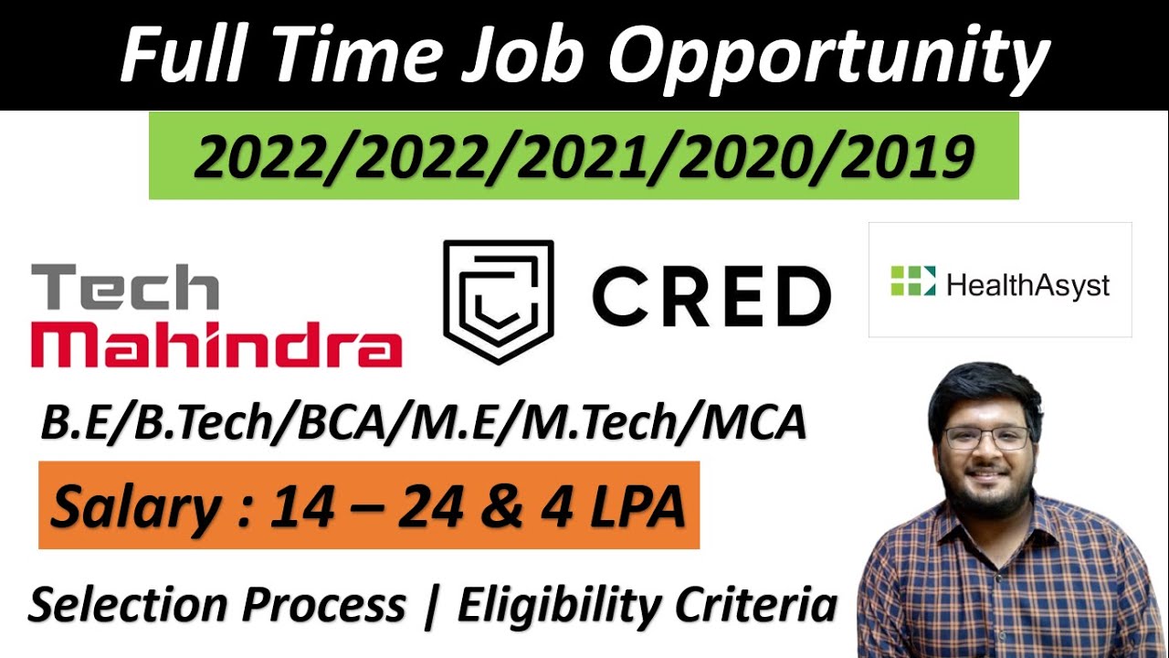 CRED | Tech Mahindra Off Campus Drive 2022/2021/2020/2019 | Jobs For ...