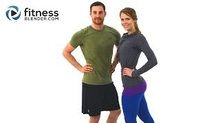 40 Minute At Home Butt and Thigh Workout - Lower Body Workout with Kelli and Daniel