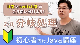 Javaの分岐処理：if、else-if、switchの書き方・使い分けを初心者向けに解説！【Java入門講座】2-8 分岐処理