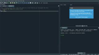 How to calculate the area of a circle with Python programming by using spyder in ANACONDA.