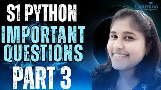 KTU BTECH S1 Algorithmic thinking with python Model question paper Module 2