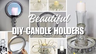 DIY Candle Holder Ideas (Glam Edition) | Dollar Tree DIY -  Episode #1