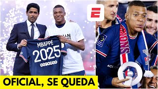 MBAPPÉ SE QUEDA en PSG. LOCURA en el estadio tras anuncio. Tridente con Messi y Neymar, hasta 2025