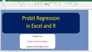 091 Probit Regression analysis in Excel and R