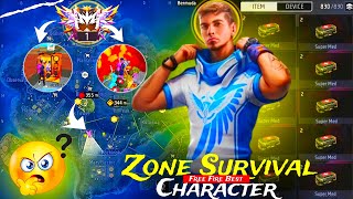 Zone Survival Free Fire Best Character | Best Zone Survival Track | Season 43 Rank Push Track