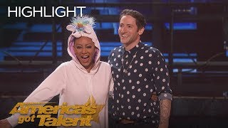 Samuel Comroe Judges Mel B As She Fails Epically At Stand-Up Comedy - America's Got Talent 2018