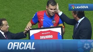 Homenaje a David Navarro por sus 100 partidos con el Levante UD