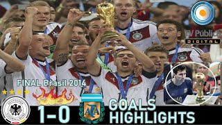 ALEMANIA vs ARGENTINA 1-0 Resumen Extendido UHD 🏆 Final Mundial 2014 🎙️ RELATO Sebastián Vignolo