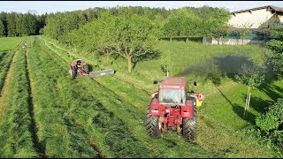 Heuen 🇨🇭mit leichten Maschinen, Gabeln und Heugebläse